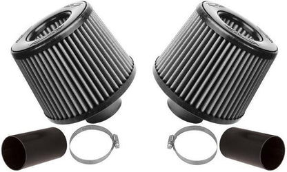 Burger Motorsports BMS N54 Twin/Dual Cone Intake DCI Induction Kit - Short Ram/Cold Air Performance Air Intake for BMW 135i 335i 535i Z4 1M | E82 E88 E90 E91 E92 E93 E60 E61 E89 | High Flow S&B Filters | N54 3.0L Twin Turbo