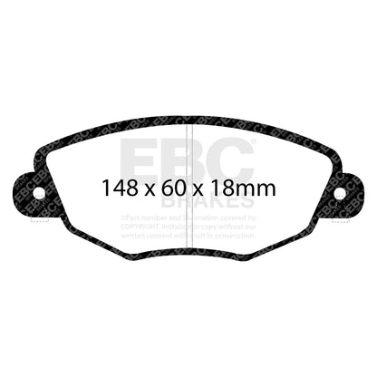 EBC Ultimax Brake Pad OE Replacement Set front brake pads: Ford Mondeo DP1322