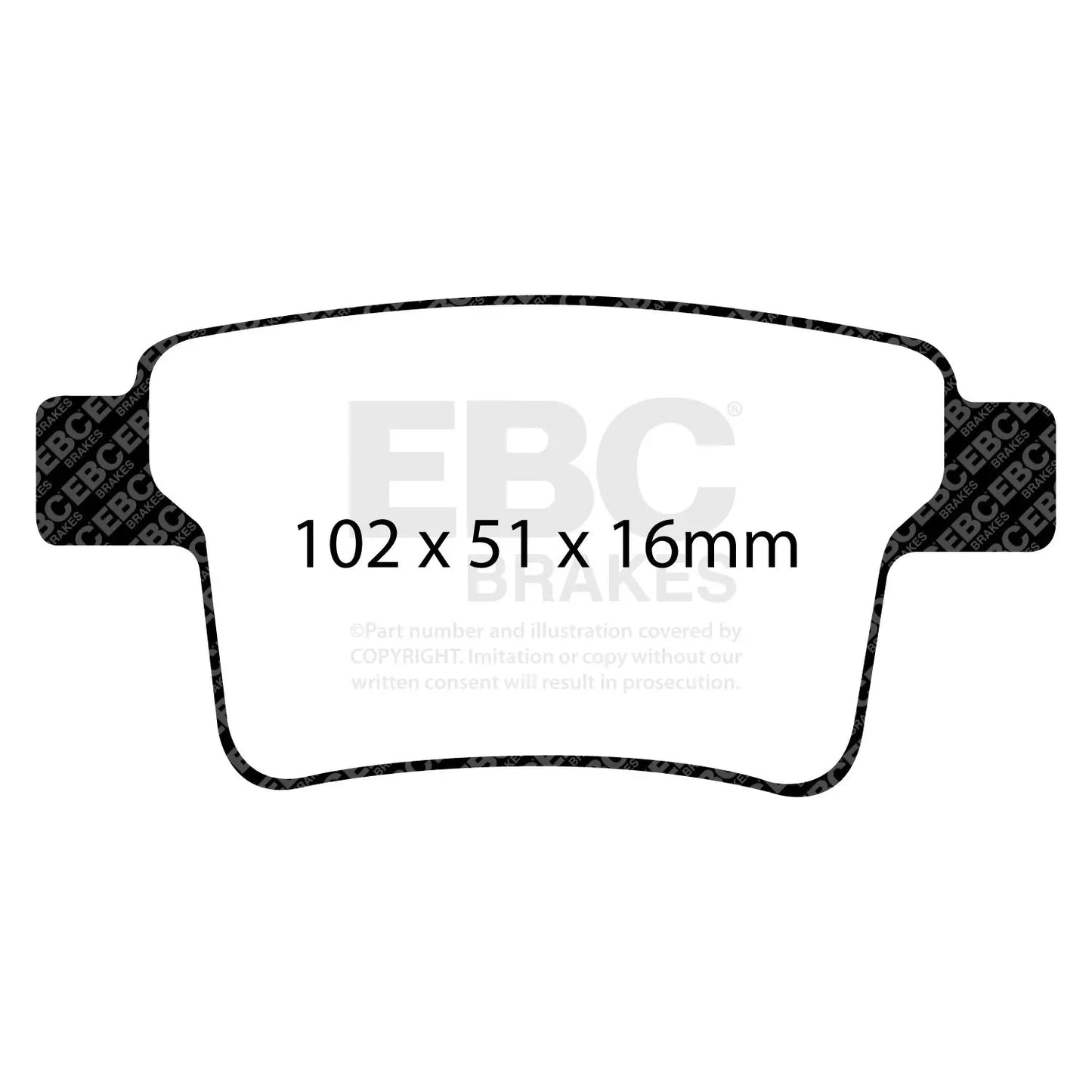 EBC Yellowstuff 4000 Series Street and Track Brake Pad Set rear brake pads: Ford Mondeo DP41731R