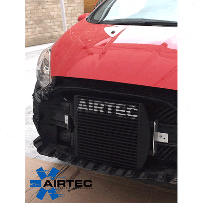 AIRTEC Motorsport Stage 2 Front Mount Intercooler (FMIC) for Ford Fiesta MK7 1.0 EcoBoost  60mm Bar-and-Plate Core, Direct-Fit Upgrade, Fits 100/125/135/140PS Red & Black Edition