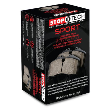 StopTech Sport Performance Brake Pads Upgrade Kit for BMW 3 Series E90 E91 E92 E93 (2006-2013) E9x - Front & Rear - Fast Road/Track Day - 335i 335d 330i 330d 320d - Also Fits Z4 E89 Front & ALPINA B3 Rear - Part # 309-09181 / 309-11700