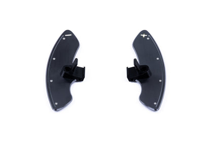 Storm Motorwerks Backlit Paddle Shifters for BMW E46 M3 SMG (SMG II) – Extended CNC Stainless Steel Gear Shift Paddles, Amber +/- Illumination, Self‑Powered Plug‑and‑Play, Direct‑Fit Steering Wheel Flappy Paddle Replacement – Brushed or PVD Gunmetal