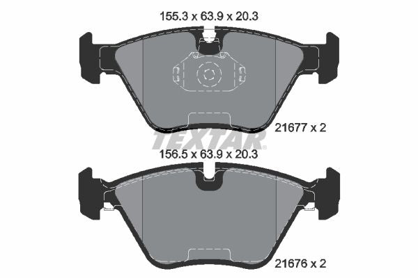 Textar 2167703 Brake Pad Set for BMW 5 Series | Teves Calipers | Wear Indicator Ready | OE Quality Replacement