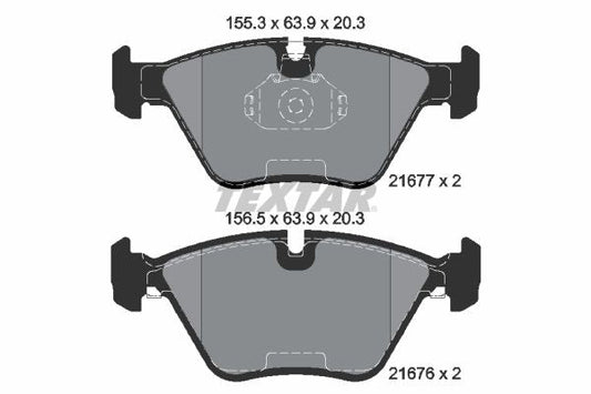 Textar 2167703 Brake Pad Set for BMW 5 Series | Teves Calipers | Wear Indicator Ready | OE Quality Replacement