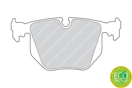 Ferodo FDB857 Eco Friction Disc Brake Pads Set/Kit for ATE Calipers/Callipers – Sensor-Ready Wear Indicator, Piston Clip Included – OE OEM Replacement – Fits BMW 8 Series E31, M5 E34, Maserati Ghibli II & Quattroporte IV, Wiesmann MF3