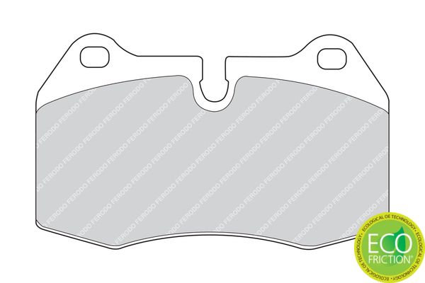 Ferodo FDB998 Eco-Friction Disc Brake Pads - Brembo Calliper Fit - Wear Sensor Ready, Pads Only - Fits BMW E39/E38/E31 & E34 M5, Ferrari 550/575M, Maserati 3200/4200 & Ghibli II, Nissan Skyline GT-R R33/R34 - OE Replacement Performance Pad Set