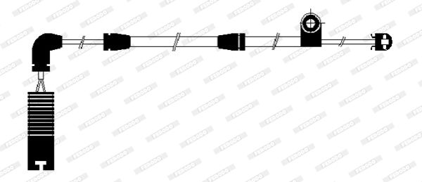 Ferodo Premier FWI292 Brake Pad Wear Sensor for BMW X3 E83 (2003-2010) - 740mm OE Quality Brake Wear Indicator Cable, Direct Plug-In Replacement