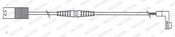 Ferodo Premier FWI328 Brake Pad Wear Sensor / Warning Cable for BMW 5 Series E61 Touring Estate (2004-2010) - Pad Wear Indicator Wire Loom / Harness, OEM-Quality 880mm, BMW 5er Wagon Brake Service Light Reset Sensor