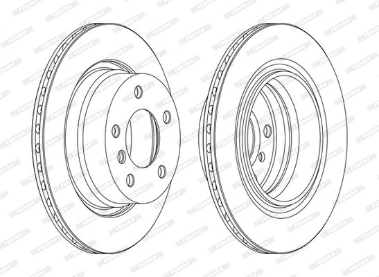 Ferodo Premier DDF1285C High Carbon Vented Anti-Corrosion Coated Brake Disc 294mm x 19mm, 5-Stud for BMW Z4  Includes Bolts/Screws