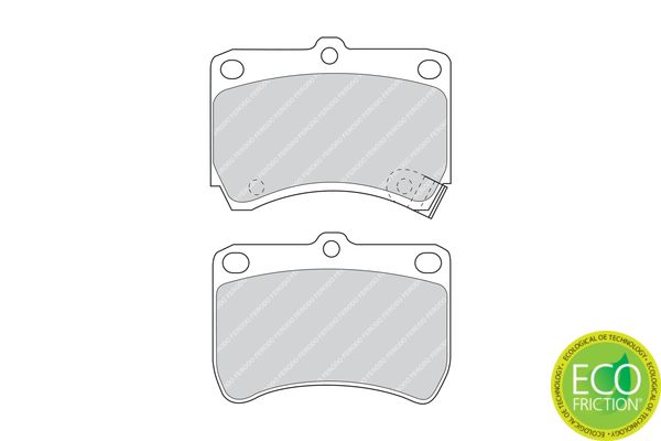 Ferodo SL FSL1300 Brake Pad Set for ATE Calipers â€” Wear Indicator/Sensor Ready â€” BMW 3 Series E36/E46, Z3, Z4 E85, Alpina Roadster S, Wiesmann MF3