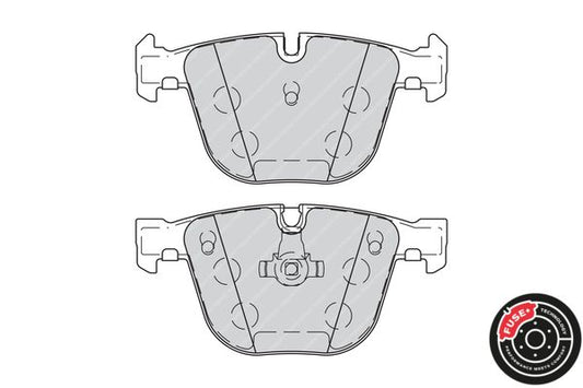 Ferodo FDB4259 Premier Eco-Friction Brake Pad Set for BMW X5/X6 & X5M/X6M (E70 E71 E72 F15 F16 F85 F86) - ATE Caliper Compatible, Piston Clip Included, No Wear Sensor/Indicator Slot - OE-Quality Replacement Disc Brake Pads, No Fitting Kit