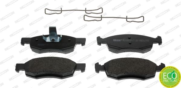 Ferodo FDB4067 (FDB 4067) Eco-Friction Brake Pad Set Kit for BMW X5/X6 E70 E71 E72 F15 F16 xDrive with ATE Calipers – Disc Brake Pads, Wear Indicator Ready, Piston Clip – OE-Quality Replacement Axle Set