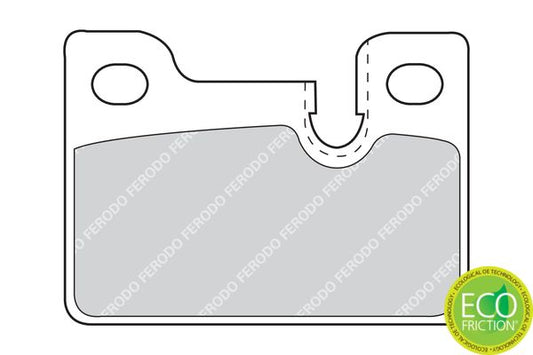 Ferodo FDB210 Front Brake Pads for BMW 3 Series E21 323i 2.3 (1978-1982) - ATE Calipers - Eco-Friction OE Replacement Disc Brake Pad Set, Sensorless (No Wear Sensor), Front Axle, No Fitting Kit