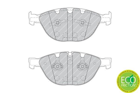 Ferodo Premier FDB1883 Eco-Friction Disc Brake Pads Set for ATE Calipers/Callipers, No Wear Sensor,
