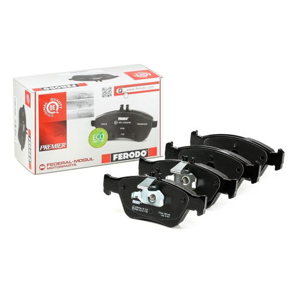 Ferodo Premier Eco Friction FDB1808 Brake Pad Set for BMW 3 Series E90/E91/E92/E93 & X1 E84 | ATE Callipers | Prepared for Wear Indicator | With Piston Clip | Low Dust OE-Quality Replacement | Without Accessories
