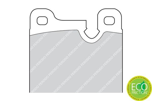 Ferodo FDB164 Eco-Friction Brake Pad Set for ATE Calipers - OE Spec Disc Brake Pads, Wear Sensor Ready - Fits Classic Porsche 911 (air-cooled), BMW E23 7-Series, Ferrari 308 GT4 Dino, Alfa Romeo 6 - ATE Compatible Replacement Kit