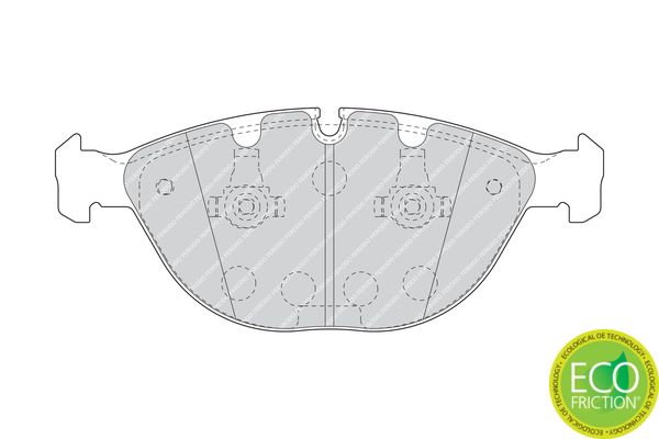 Ferodo FDB1618 Eco Friction Brake Pads for BMW X5 E53 V8 4.4i 4.6is 4.8is 2002-2006 | ATE/Teves Calipers | Sensorless (No Wear Indicator) | With Piston Clip | OE Spec Disc Brake Pad Set | Replacement Upgrade