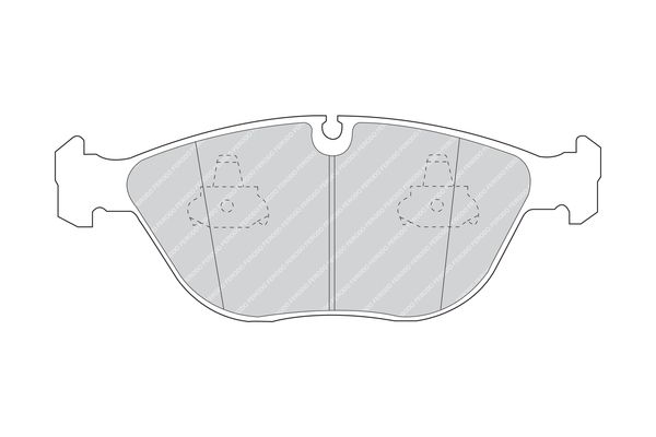 Ferodo Premier FDB1001 Eco‑Friction Brake Pads Disc Pads for ATE/Teves Calipers/Callipers | OE Replacement | Wear Sensor Ready | Piston Clip Included | Fits Audi TT 3.2, VW Golf R32 Mk4, Mercedes E55 AMG, Bentley Continental GT (FDB 1001)