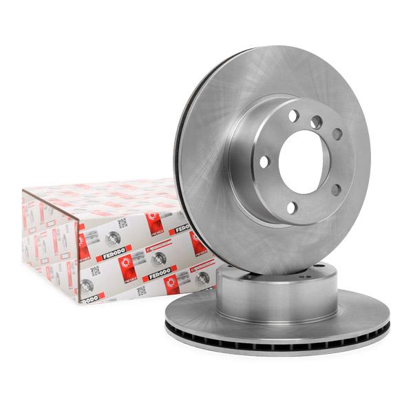 Ferodo Premier DDF834 Vented (Ventilated) Brake Disc Rotor 296mm x 22mm, 5-Stud/5-Hole – OE-Spec Replacement for BMW 5 Series – Includes Bolts & Screws