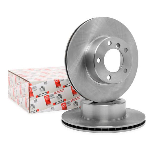 Ferodo Premier DDF834 Vented (Ventilated) Brake Disc Rotor 296mm x 22mm, 5-Stud/5-Hole – OE-Spec Replacement for BMW 5 Series – Includes Bolts & Screws