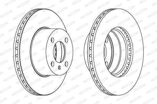 Ferodo DDF165 Brake Disc/Brake Rotor for BMW 3 Series E21 Saloon (1975-1983) – Vented/Ventilated 255mm x 22mm, 4-Stud 4-Hole – OE Spec OEM Replacement – Fixing Bolts/Screws Included