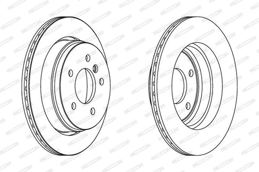 Ferodo Premier DDF1581 Vented Brake Disc (Rotor) 294mm x 19mm for BMW 3 Series, 5-Stud/5-Lug | OE-Spec OEM-Quality Replacement | Includes Fixing Bolts & Screws | Ventilated 294mm BMW Brake Rotor
