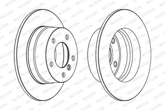 Ferodo Premier DDF1361 Brake Disc (Rotor) for BMW 3 Series Compact E36, Solid 272mm x 10mm, 5-Hole, Bolts/Screws Included