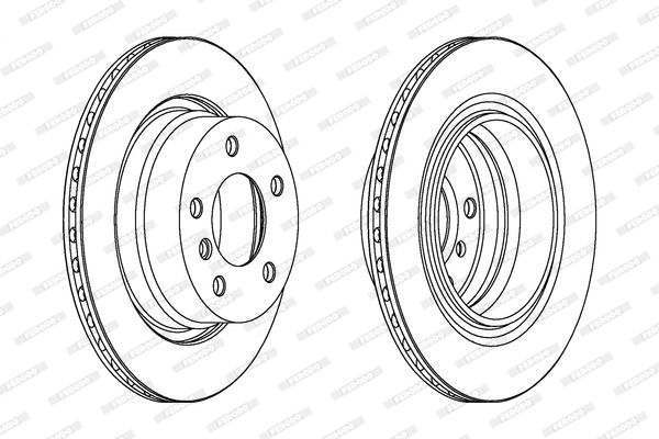 Ferodo Premier DDF1285 Front Brake Disc/Rotor for BMW Z4 (E85/E86) 294mm x 19mm Vented 5-Stud 5x120 – OE-Spec Direct-Fit Replacement, Front Axle – Hardware Included (Bolts & Screws)