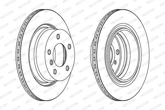 Ferodo Premier DDF1285 Front Brake Disc/Rotor for BMW Z4 (E85/E86) 294mm x 19mm Vented 5-Stud 5x120 – OE-Spec Direct-Fit Replacement, Front Axle – Hardware Included (Bolts & Screws)
