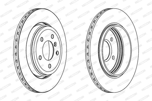 Ferodo Premier DDF1280 Brake Disc (Rotor) for BMW 3 Series - Vented 320mm x 22mm, 5-Hole, OE-Quality, Includes Bolts/Screws