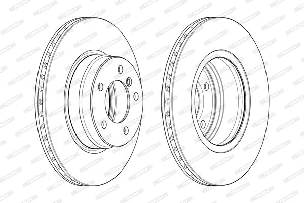 Ferodo Premier DDF1241 Vented Brake Disc/Brake Rotor 310x24mm for BMW 5 Series (5-Stud/5-Lug) OE-Spec Direct Fit – Includes Fixing Bolts & Screws