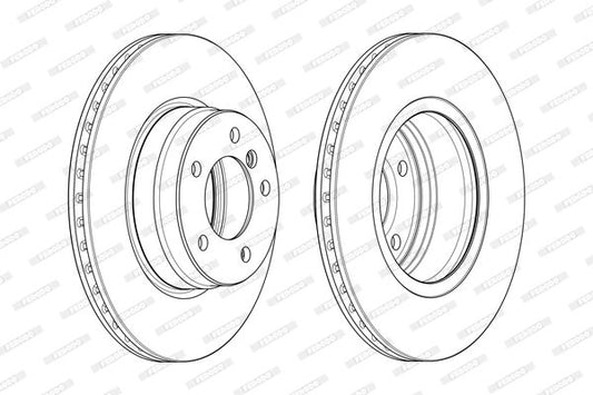 Ferodo Premier DDF1241 Vented Brake Disc/Brake Rotor 310x24mm for BMW 5 Series (5-Stud/5-Lug) OE-Spec Direct Fit – Includes Fixing Bolts & Screws