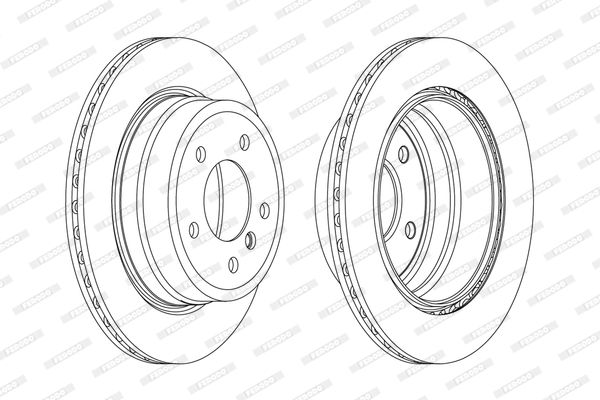 Ferodo Premier Coat+ DDF2198C-1 Brake Disc/Rotor for BMW 1 Series, 300x20mm Vented/Ventilated, Anti-Corrosion Coated, 5-Stud 5-Hole, OE-Spec Direct-Fit Replacement, Rust-Resistant Single Disc (No Bolts)
