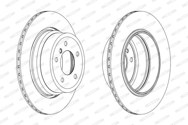 Ferodo Premier Coat+ Brake Disc / Rotor DDF1868C-1 for BMW 5 Series – Vented/Ventilated, Anti-Corrosion Coated – 320 x 20 mm, 5-Hole – OE/OEM Quality Replacement – Hardware Not Included