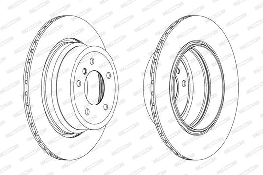 Ferodo Premier Coat+ Brake Disc / Rotor DDF1868C-1 for BMW 5 Series – Vented/Ventilated, Anti-Corrosion Coated – 320 x 20 mm, 5-Hole – OE/OEM Quality Replacement – Hardware Not Included