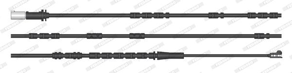 Ferodo FWI441 Brake Pad Wear Sensor Lead for BMW i8 - OEM Spec Direct Fit Pad/Lining Wear Indicator Cable, Brake Warning Light Sensor Wire/Loom, 1228mm Plug-and-Play Replacement Harness