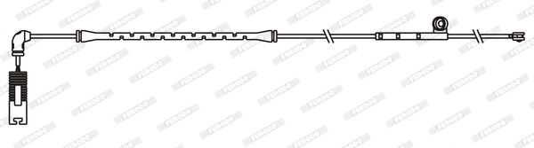 Ferodo Premier FWI378 Brake Pad Wear Sensor for BMW Z4 (612mm) - OEM Spec Pad Wear Lead, Brake Lining Warning Cable / Brake Pad Warning Sensor Wire - Plug & Play Direct-Fit Replacement Wear Indicator
