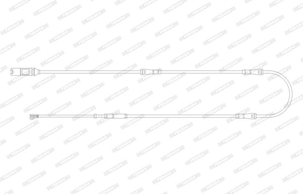 Ferodo Premier FWI375 Brake Pad Wear Sensor / Lining Indicator Lead 1055mm for BMW 5 Series GT Gran Turismo F07 2009-2017 - Brake Warning Cable Front/Rear Pad Sensor Wire OE-Style Replacement