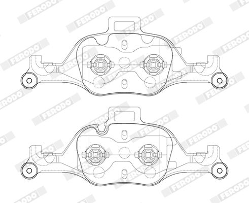Ferodo FDB5114 Brake Pad Set for BMW G-Series 5 6 7 Series, X3 X4 X5 X6 (G30 G31 G32 G11 G12 G01 G02 G05 G06) - ATE Calipers - Wear Sensor Ready - With Accessories - OEM Quality