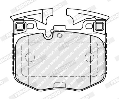 Ferodo FDB5055 Brake Pad Set for BMW 3/5/6/7/8 Series, X3 X4 X5 X6 X7, Z4 (Brembo Calipers) - Not Prepared for Wear Indicator (no wear sensor slot) - Fits G20 G21 G30 G31 G32 G11 G12 G14 G15 G16 G01 G02 G05 G06 G07 G29