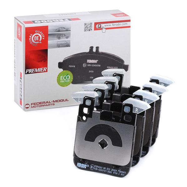 Ferodo FDB4663 Brake Pads Set - Premier Eco-Friction Disc Brake Pad Kit - BMW 1 2 3 4 Series F20 F21 F22 F23 F30 F31 F34 F32 F33 F36, M2 F87, M4 F82 F83 - Brembo Caliper Compatible - Sensor Ready OE Replacement