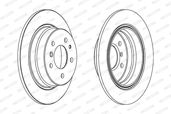 Ferodo DDF221C-1 (DDF221C1) Brake Disc/Rotor for BMW 5 Series - 300mm Solid, Coated, 5-Stud/5-Hole, 10mm | OE Quality Direct-Fit Replacement with Fixing Screws | Anti-Corrosion BMW 5 Brake Discs UK