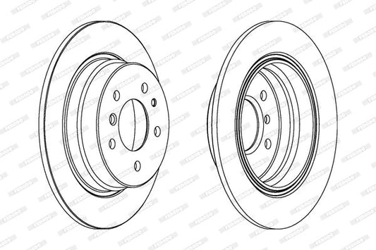 Ferodo DDF221C-1 (DDF221C1) Brake Disc/Rotor for BMW 5 Series - 300mm Solid, Coated, 5-Stud/5-Hole, 10mm | OE Quality Direct-Fit Replacement with Fixing Screws | Anti-Corrosion BMW 5 Brake Discs UK