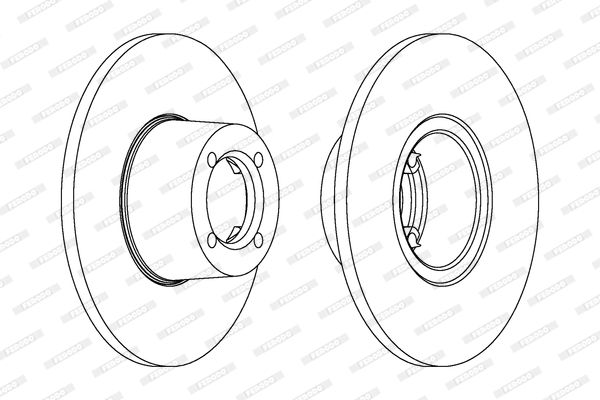Ferodo DDF1303-1 280mm Solid Brake Disc/Rotor for BMW 1 Series (Selected Models) | Non-Vented 5-Stud 5x120 | OE-Spec Direct-Fit Replacement with Fixing Screws & Bolts