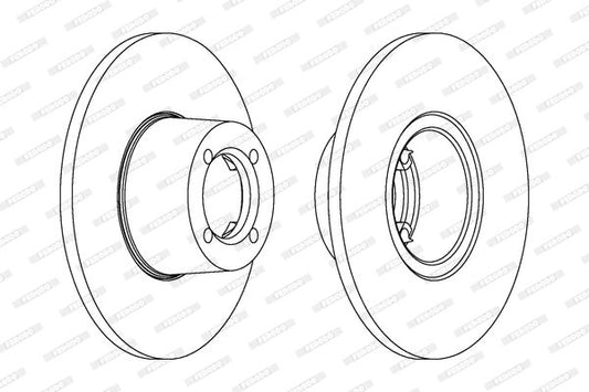 Ferodo DDF1303-1 280mm Solid Brake Disc/Rotor for BMW 1 Series (Selected Models) | Non-Vented 5-Stud 5x120 | OE-Spec Direct-Fit Replacement with Fixing Screws & Bolts