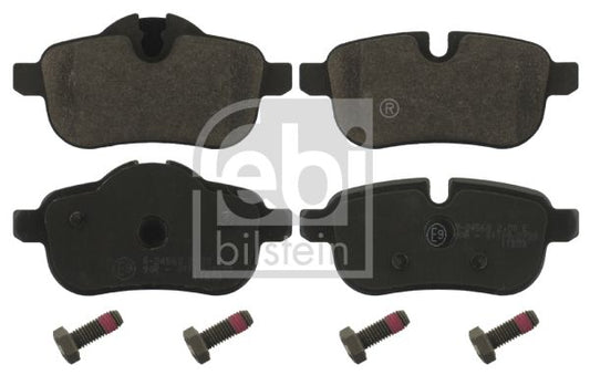 BMW Z4 Rear Brake Pads E85/E89 (2003-2016) - Febi Bilstein 16785 Rear Axle Disc Pad Set - Rear Brake Kit with Bolts & Screws, Wear Sensor Ready - OE/OEM Quality Replacement for Z4 Roadster
