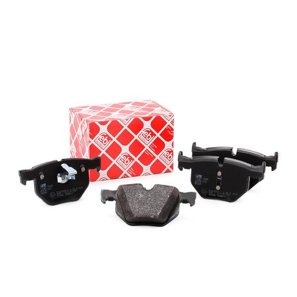 Febi Bilstein 16466 Rear/Back Brake Pads Set (Rear Disc Pad Kit) for BMW 5 Series E60/E61 Saloon/Touring & 6 Series E63/E64 Coupe/Convertible – Wear Sensor Ready – OE Quality Replacement – fits 520d 525d 530i 630i 525i 530