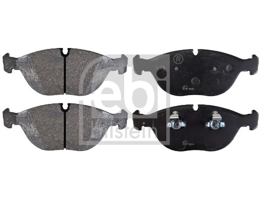 Febi Bilstein 16366 Front Axle Brake Pads / Disc Pad Set, Wear Sensor Ready - Fits Audi A8/S8 D2, TT 3.2 VR6; BMW E38 740d/750i, Z8; Mercedes C43/E55/CLK 430/SLK 32 AMG; VW Golf R32 Mk4, Passat W8 - OE Spec Replacement