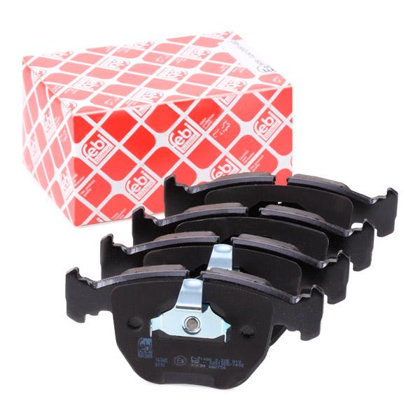 Febi Bilstein 16345 Front Brake Pad Set for BMW E39 5 Series, E38 7 Series, X5 E53, X3 E83 - Disc Brake Pads Kit, Front Axle, Wear Sensor Ready - OE/OEM Spec Replacement