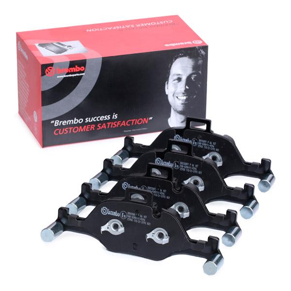 Brembo P 06 107 Brake Pad Set for BMW G-Series (G20/G21 3 Series, G30/G31 5 Series, G32 6, G11/G12 7, G01/G02 X3/X4, G05/G06 X5/X6) - Teves Callipers - Wear Indicator Ready, With Counterweights - P-06-107 P06107